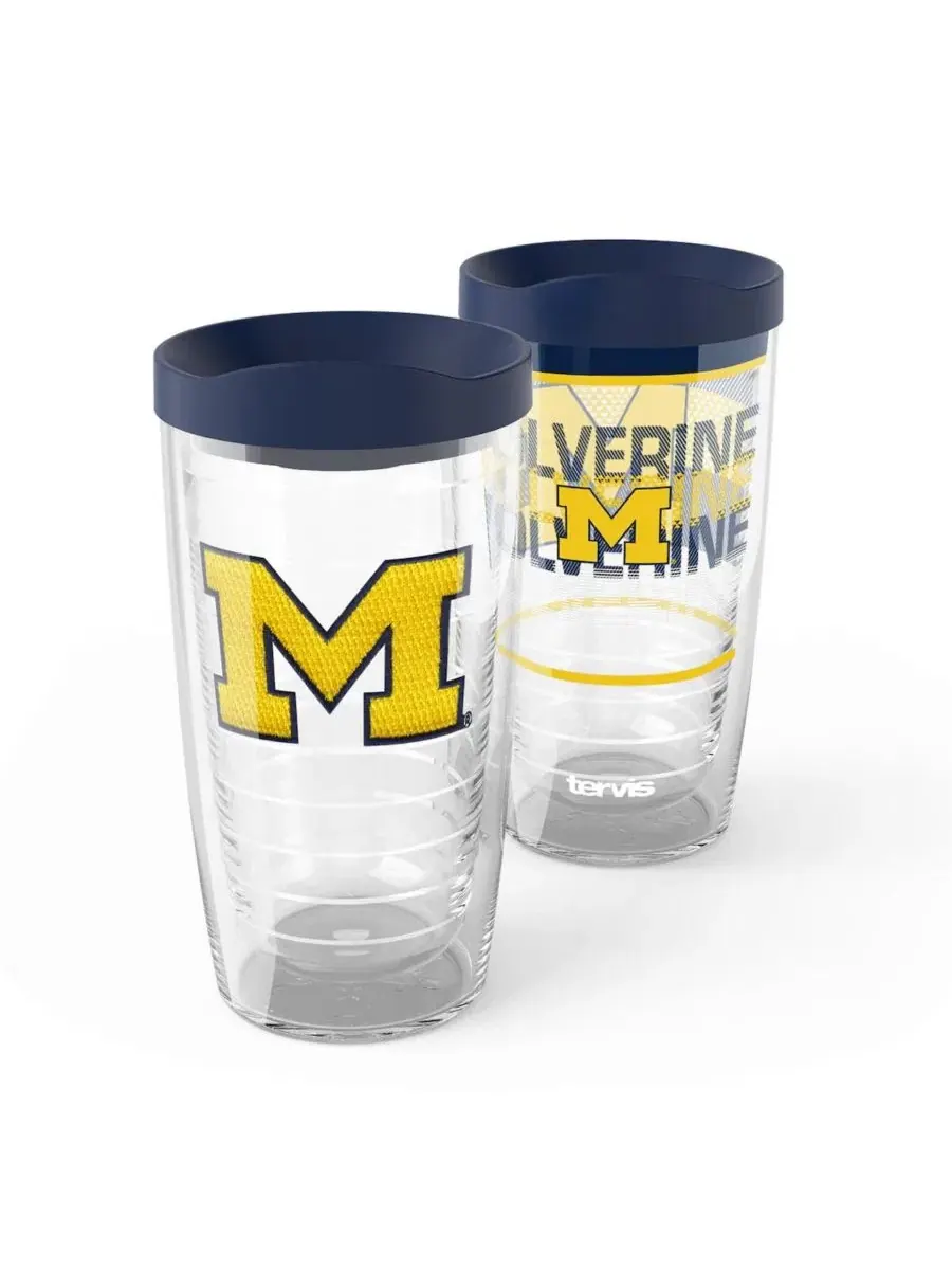 Набор из 2 термостаканов Tervis с эмблемой Michigan Wolverines, 16 унций — изображение 1 из 3, нет цвета