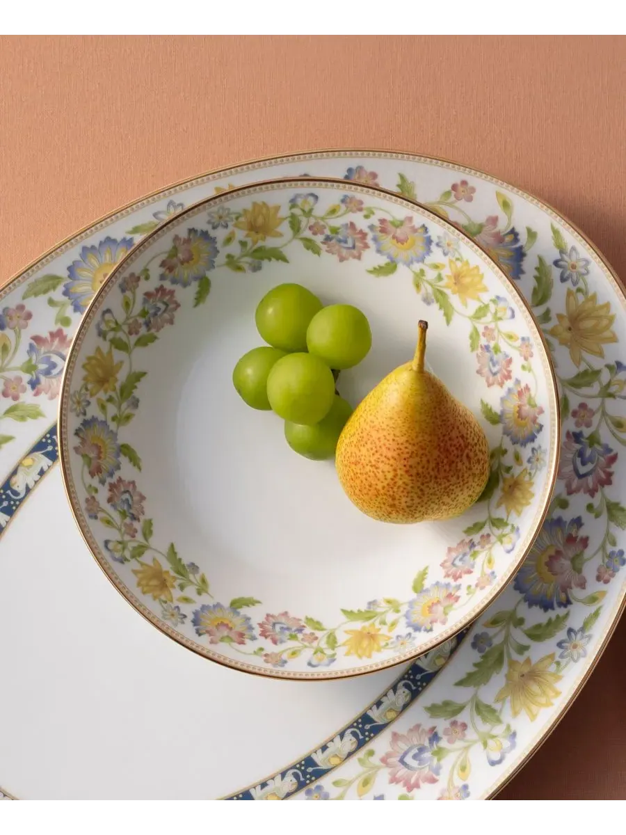 Набор из 4 суповых тарелок Noritake Tusker Garden, 19 см — изображение 4 из 10, белый/желтый