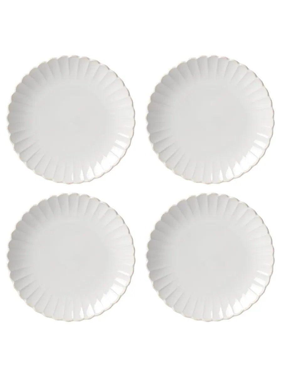 Набор из 4 обеденных тарелок French Perle Scallop Lenox — изображение 1 из 6, белый