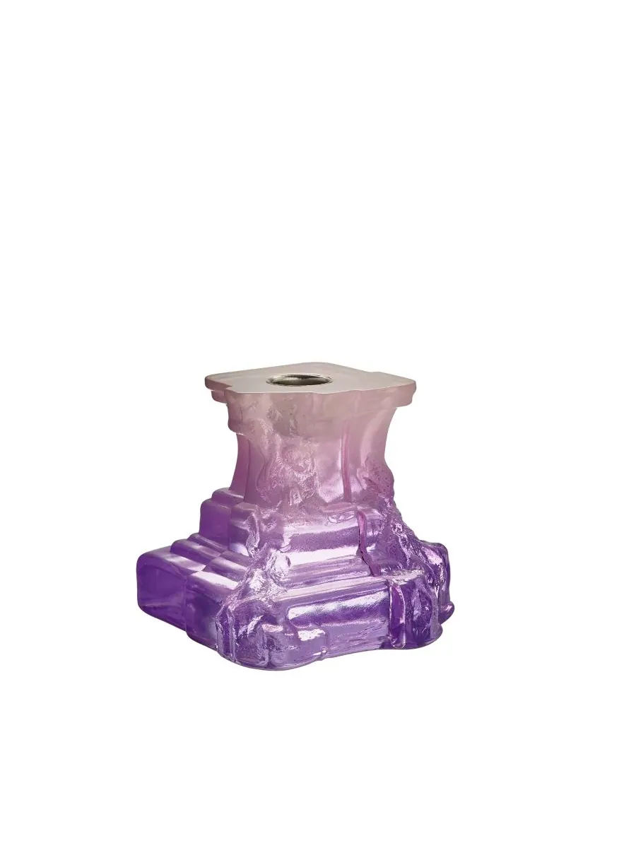Небольшие подсвечники Rocky Baroque Lilac Kosta Boda — изображение 2 из 5, фиолетовый