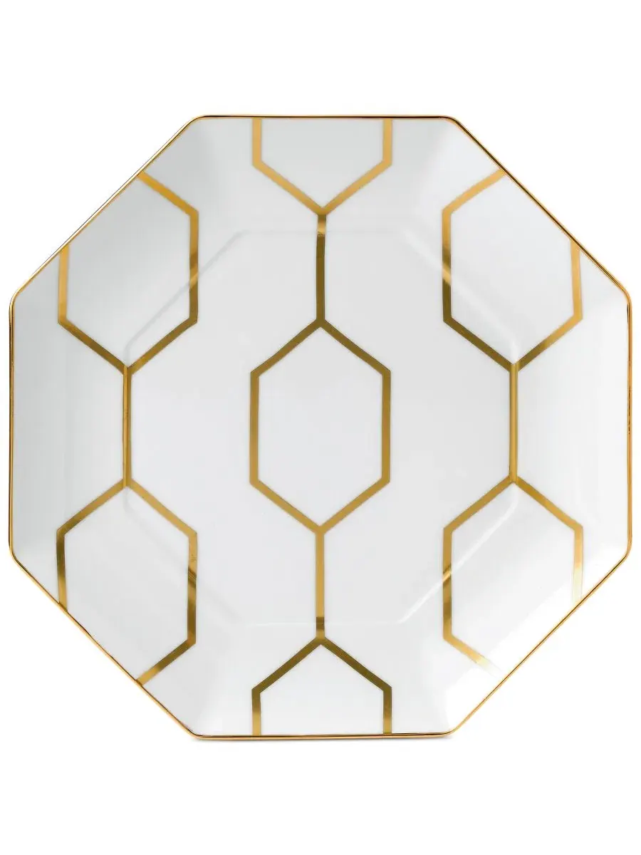Восьмиугольная декоративная тарелка Gio Gold белого цвета Wedgwood — изображение 1 из 6, нет цвета