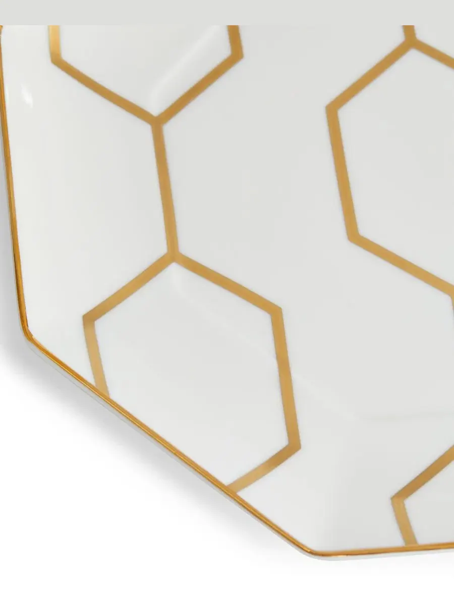 Восьмиугольная декоративная тарелка Gio Gold белого цвета Wedgwood — изображение 3 из 6, нет цвета