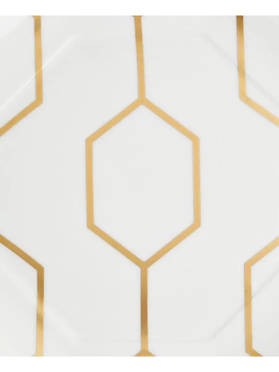 Восьмиугольная декоративная тарелка Gio Gold белого цвета Wedgwood — изображение 4 из 6, нет цвета