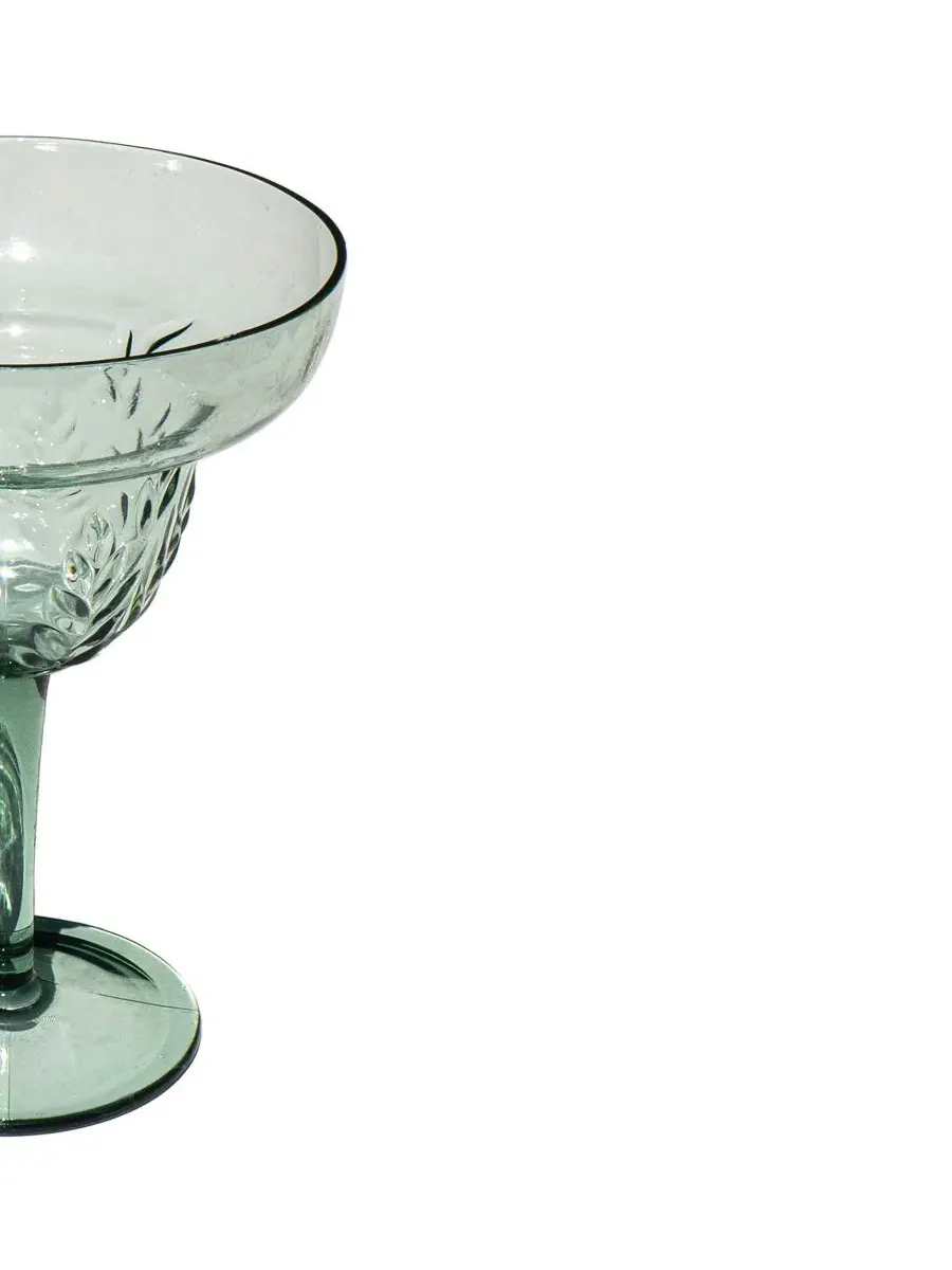 Набор из 6 акриловых бокалов для маргариты с тиснением, листья Abode Homewares — изображение 3 из 4, шалфейный