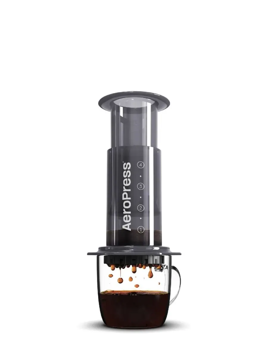 Кофеварка для путешествий на одну чашку с технологией 3-в-1 Aeropress — изображение 1 из 4, серый