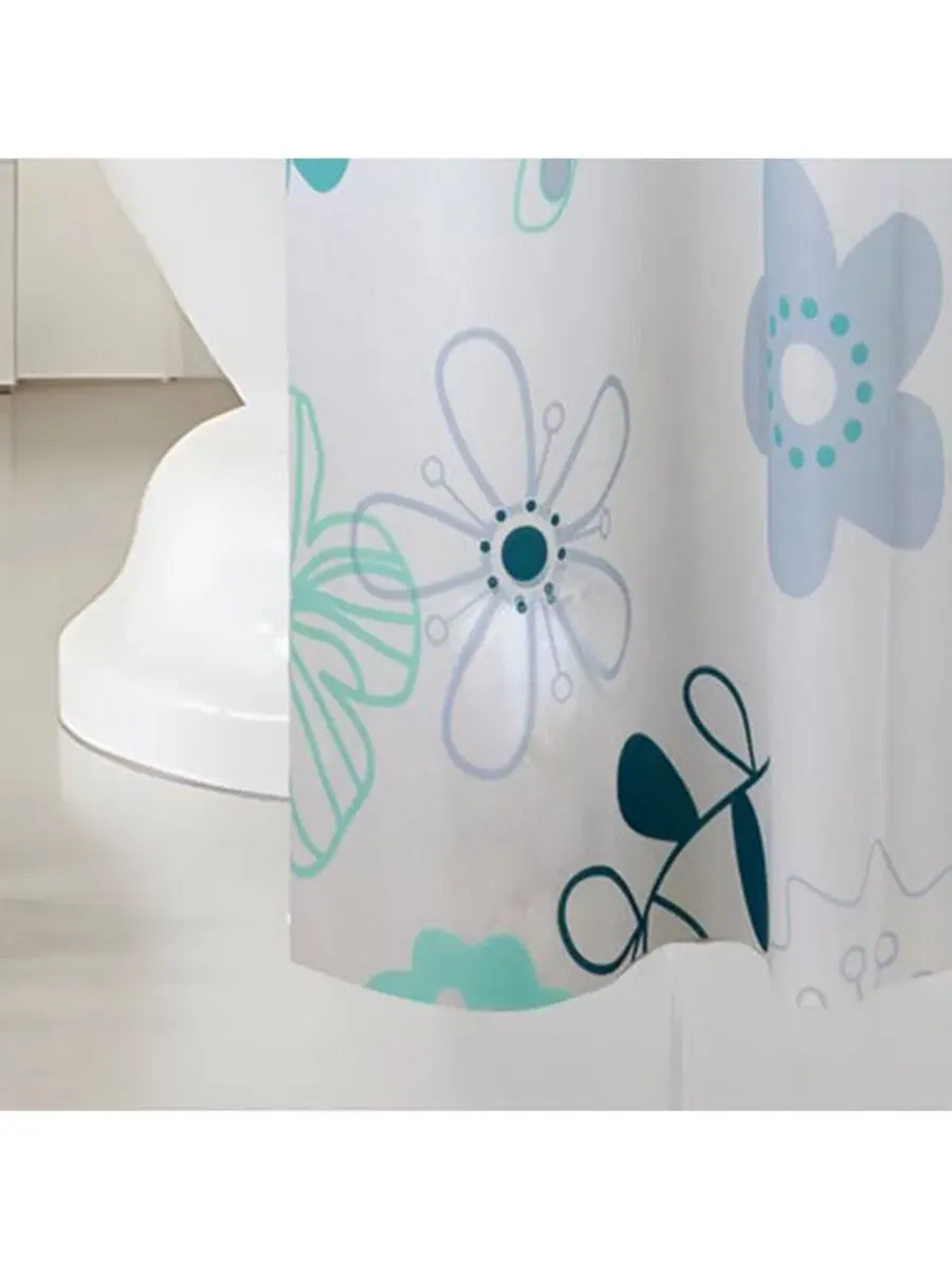 Шторка для ванной из PEVA с принтом Romy, 178×183 см RT Designers Collection — изображение 4 из 6, синий