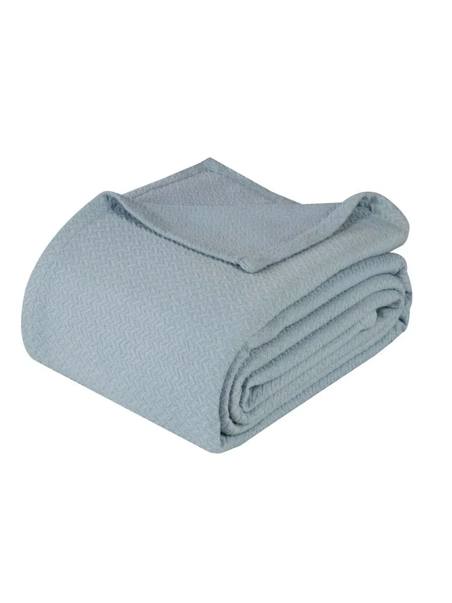 Легкое тканое одеяло Nobel Cotton Jacquard Dobby Weave Textured Chevron, размер Twin Superior