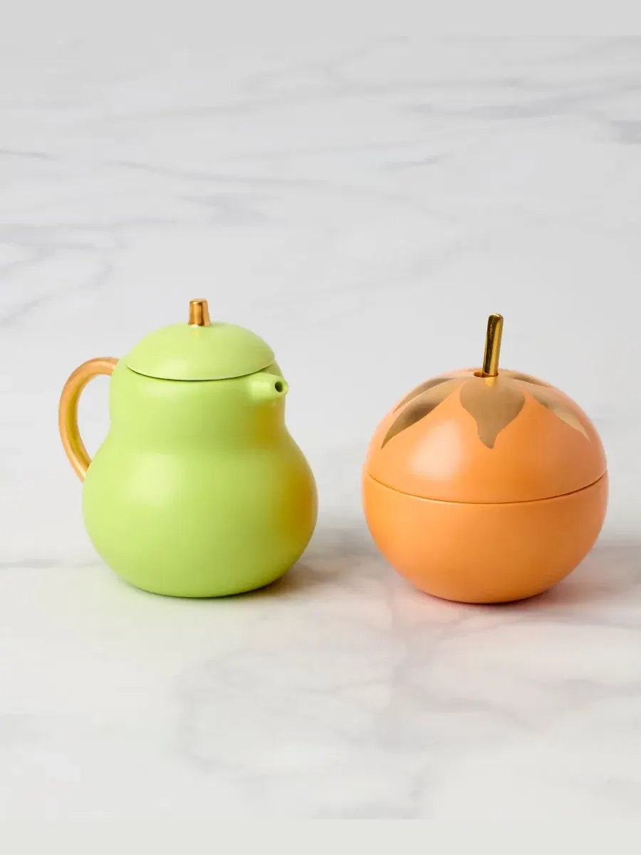 Набор для сахара и сливок Tutti Fruity со вкусом груши и апельсина Kate Spade New York — изображение 3 из 4