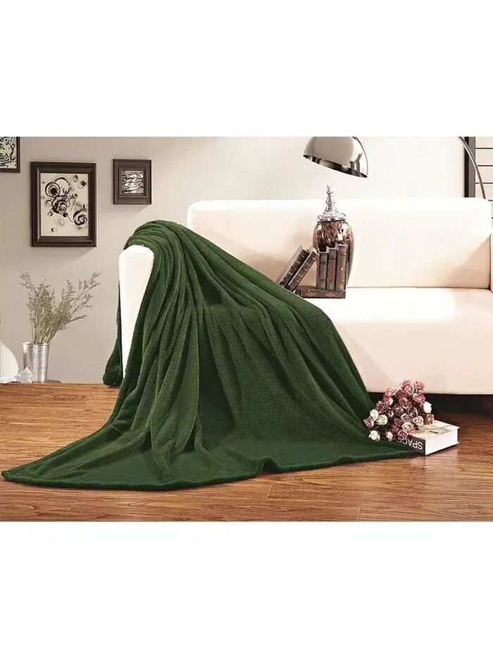 Роскошное плюшевое флисовое одеяло Elegant Comfort — изображение 1 из 4, серый