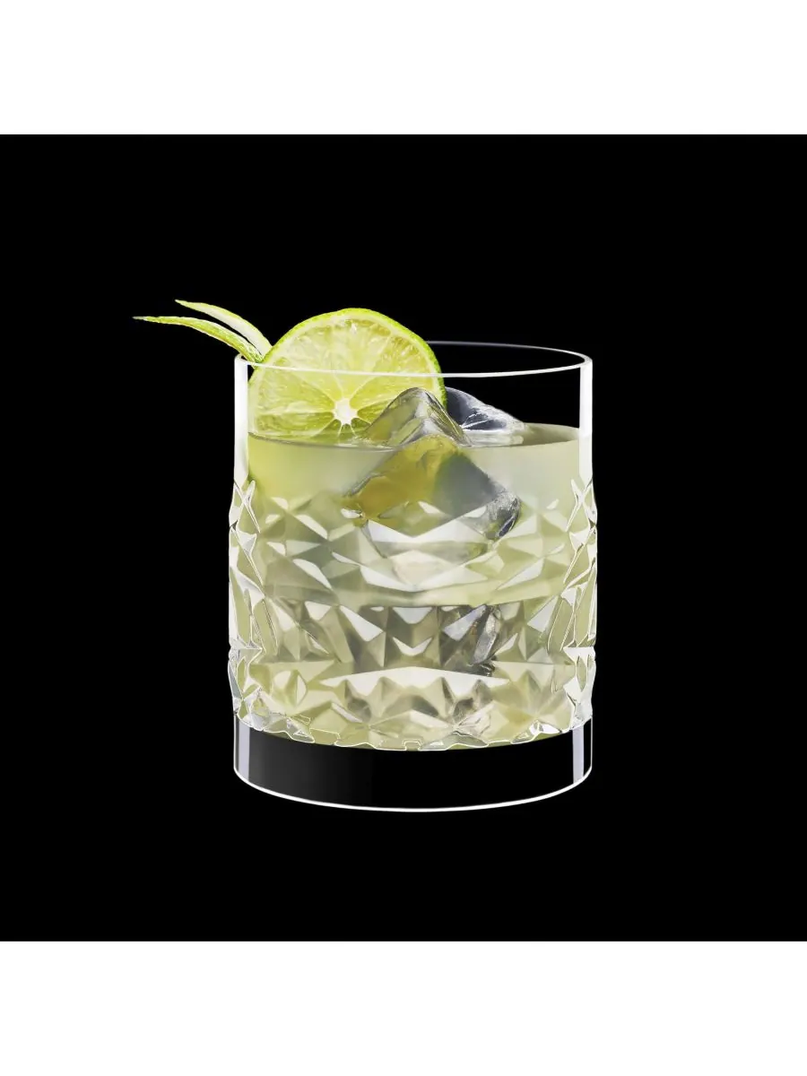 Набор из 4 бокалов для коктейля Mixology 12,75 унций Textures Double Old Fashion Luigi Bormioli — изображение 2 из 3