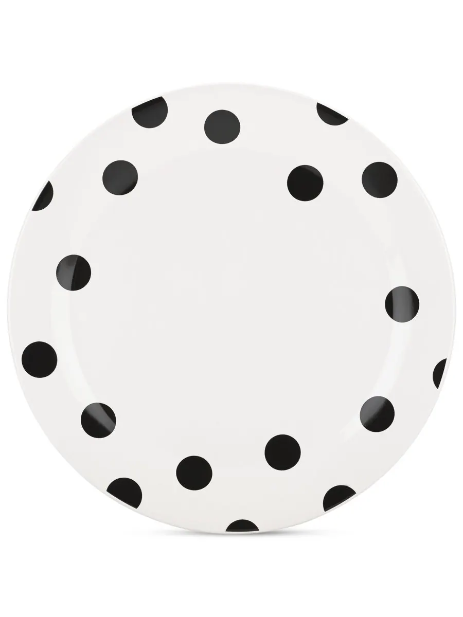 Набор посуды Deco Dot из 12 предметов, сервиз на 4 персоны, все со вкусом Kate spade new york — изображение 2 из 4, белый