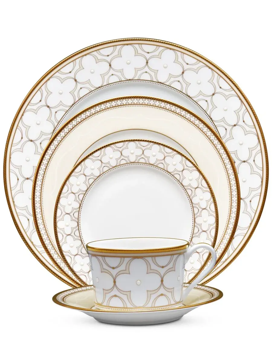 Набор посуды Trefolio Gold из 5 предметов, на 1 персону Noritake — изображение 1 из 15, золотистый