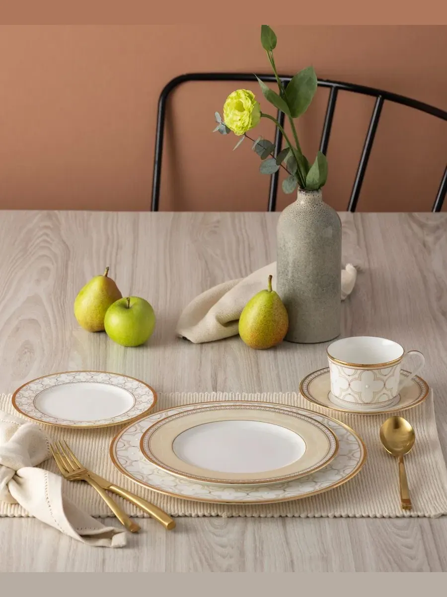Набор посуды Trefolio Gold из 5 предметов, на 1 персону Noritake — изображение 3 из 15, золотистый