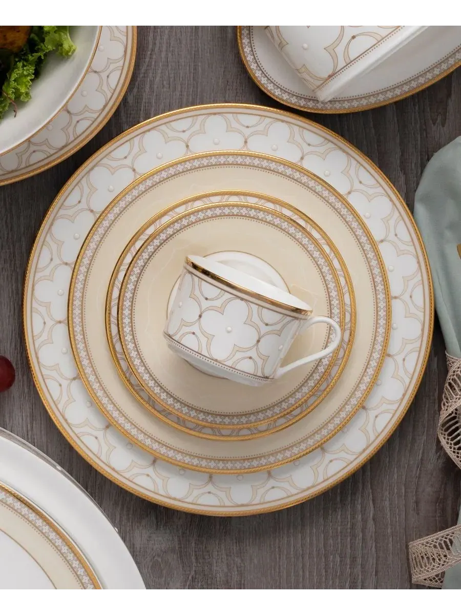 Набор посуды Trefolio Gold из 5 предметов, на 1 персону Noritake — изображение 9 из 15, золотистый
