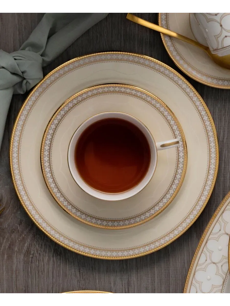 Набор посуды Trefolio Gold из 5 предметов, на 1 персону Noritake — изображение 10 из 15, золотистый