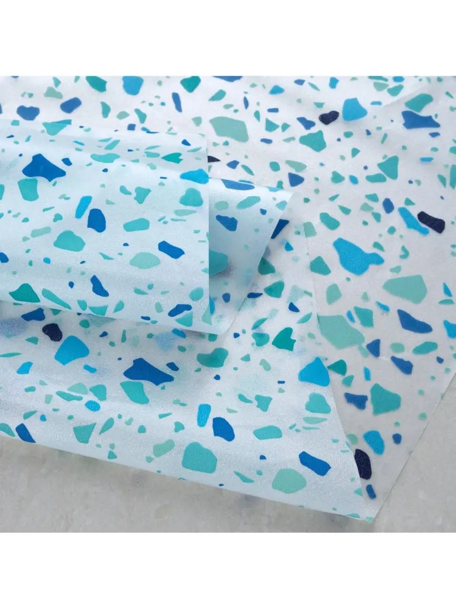 Шторка для ванной с принтом Terrazzo, 178x183 см RT Designers Collection — изображение 4 из 6, синий