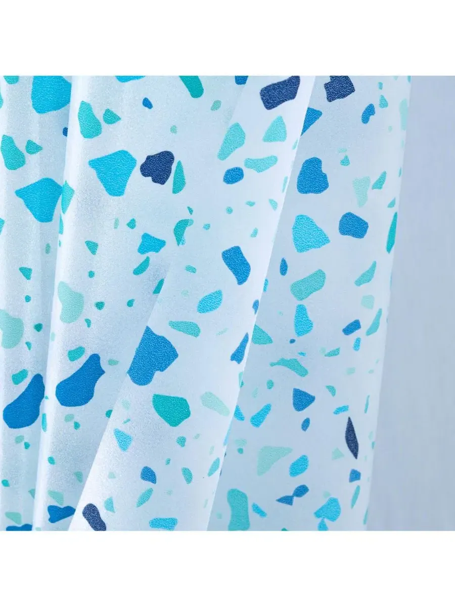 Шторка для ванной с принтом Terrazzo, 178x183 см RT Designers Collection — изображение 5 из 6, синий