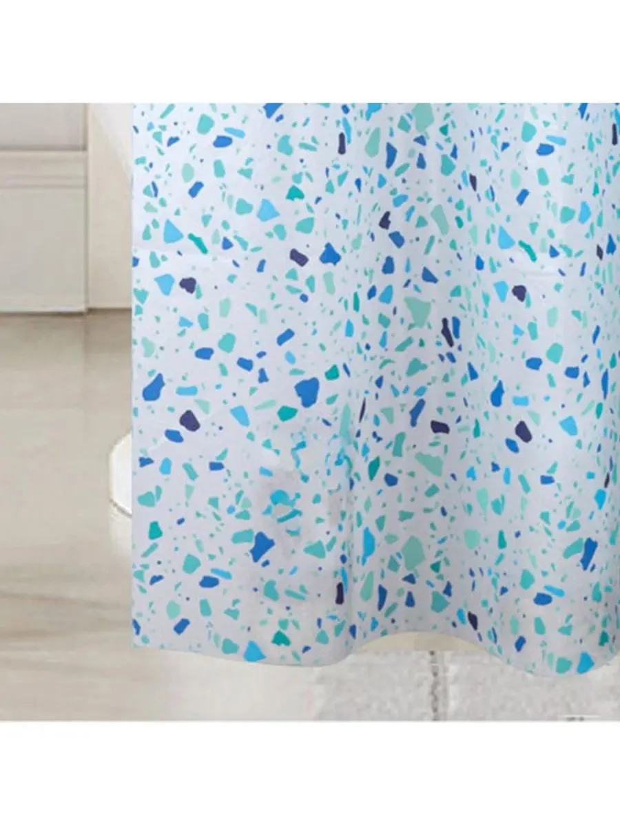 Шторка для ванной с принтом Terrazzo, 178x183 см RT Designers Collection — изображение 6 из 6, синий
