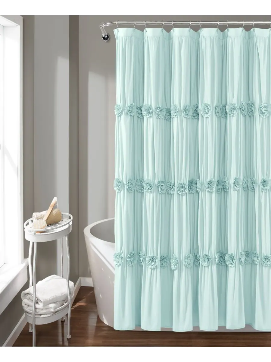 Занавеска для душа Darla, 72" x 72" Lush Décor — изображение 1 из 6, синий