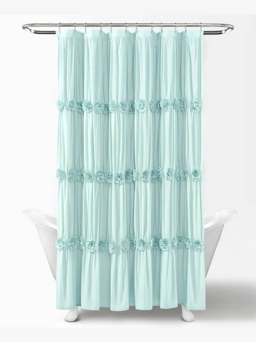 Занавеска для душа Darla, 72" x 72" Lush Décor — изображение 5 из 6, синий