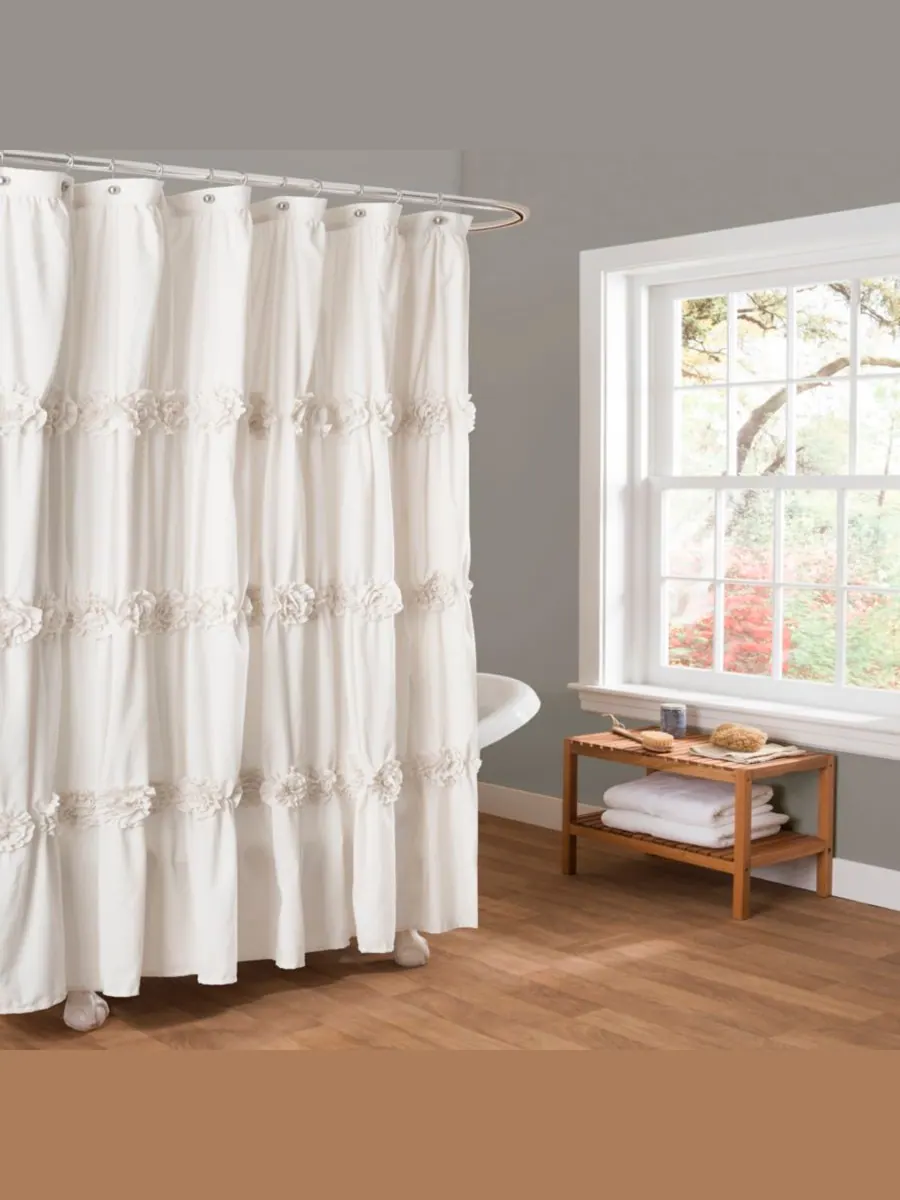 Занавеска для душа Darla, 72" x 72" Lush Décor — изображение 1 из 2, белый