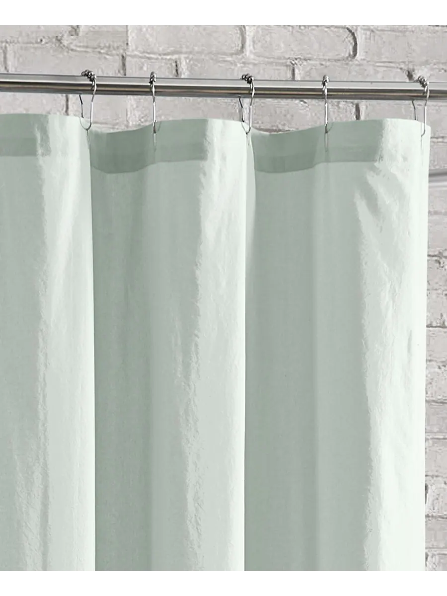 Шторка для душа из синели с розами, 72" x 72" Peri Home — изображение 2 из 5, зеленый