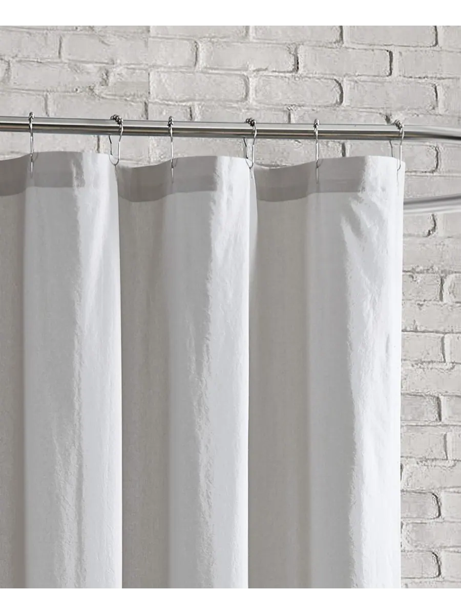 Шторка для душа из синели с розами, 72" x 72" Peri Home — изображение 2 из 4, серый
