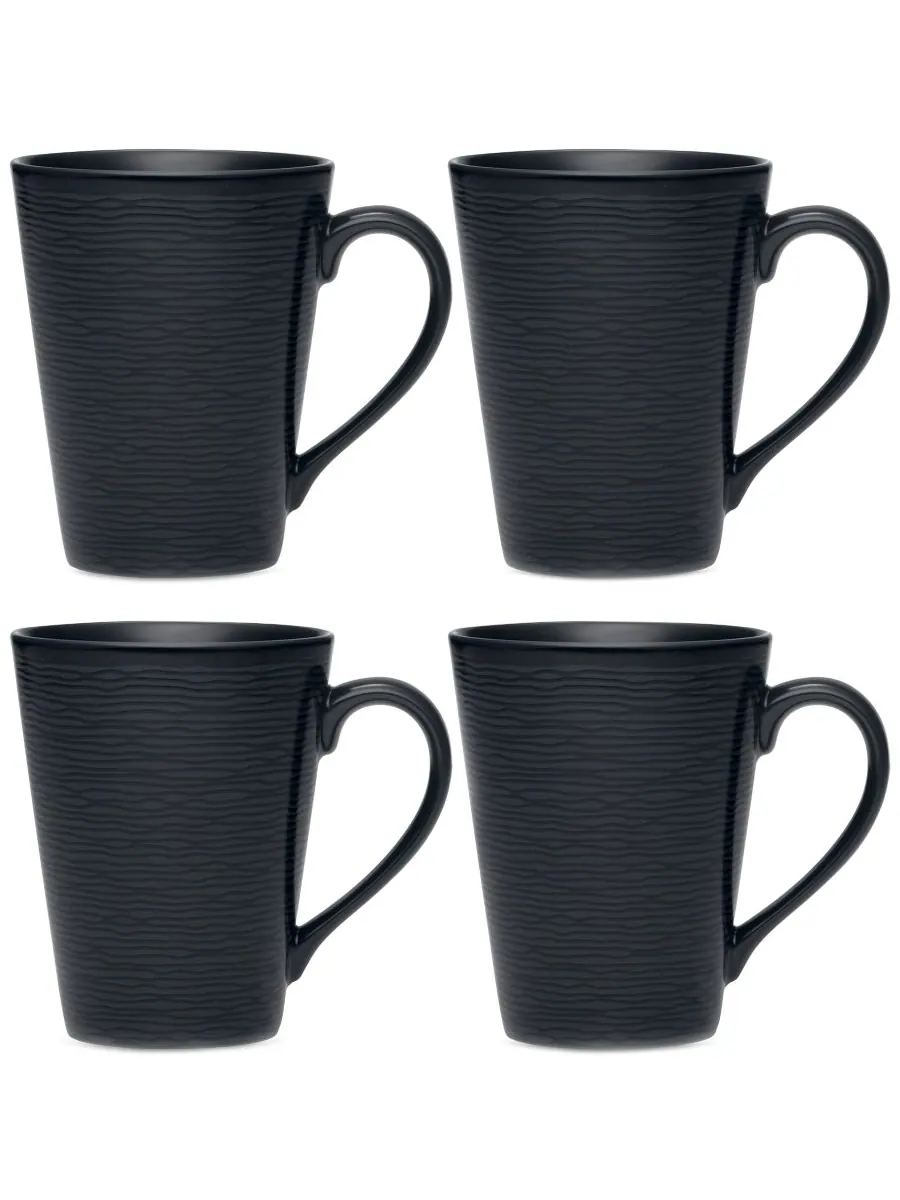 Набор из 4 кружек Swirl Noritake — изображение 1 из 2, черный