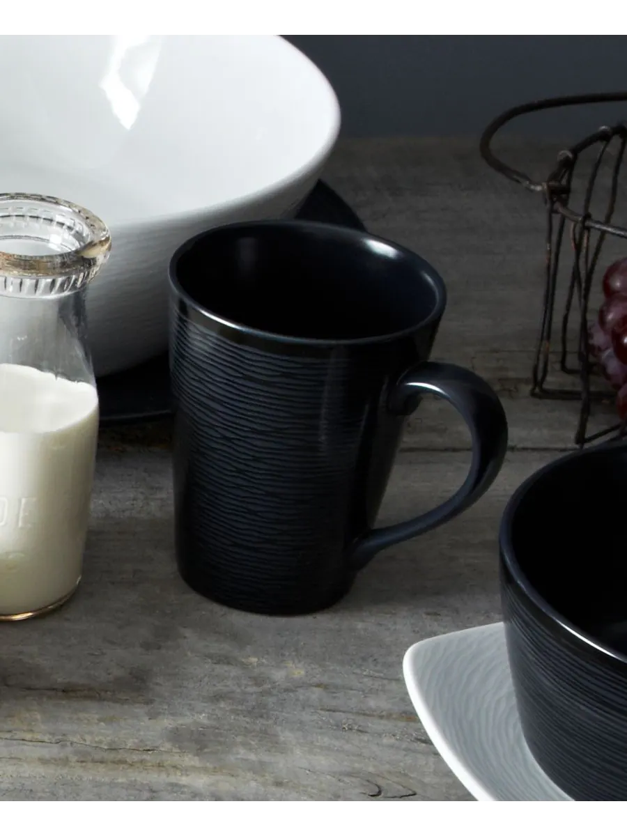 Набор из 4 кружек Swirl Noritake — изображение 2 из 2, черный