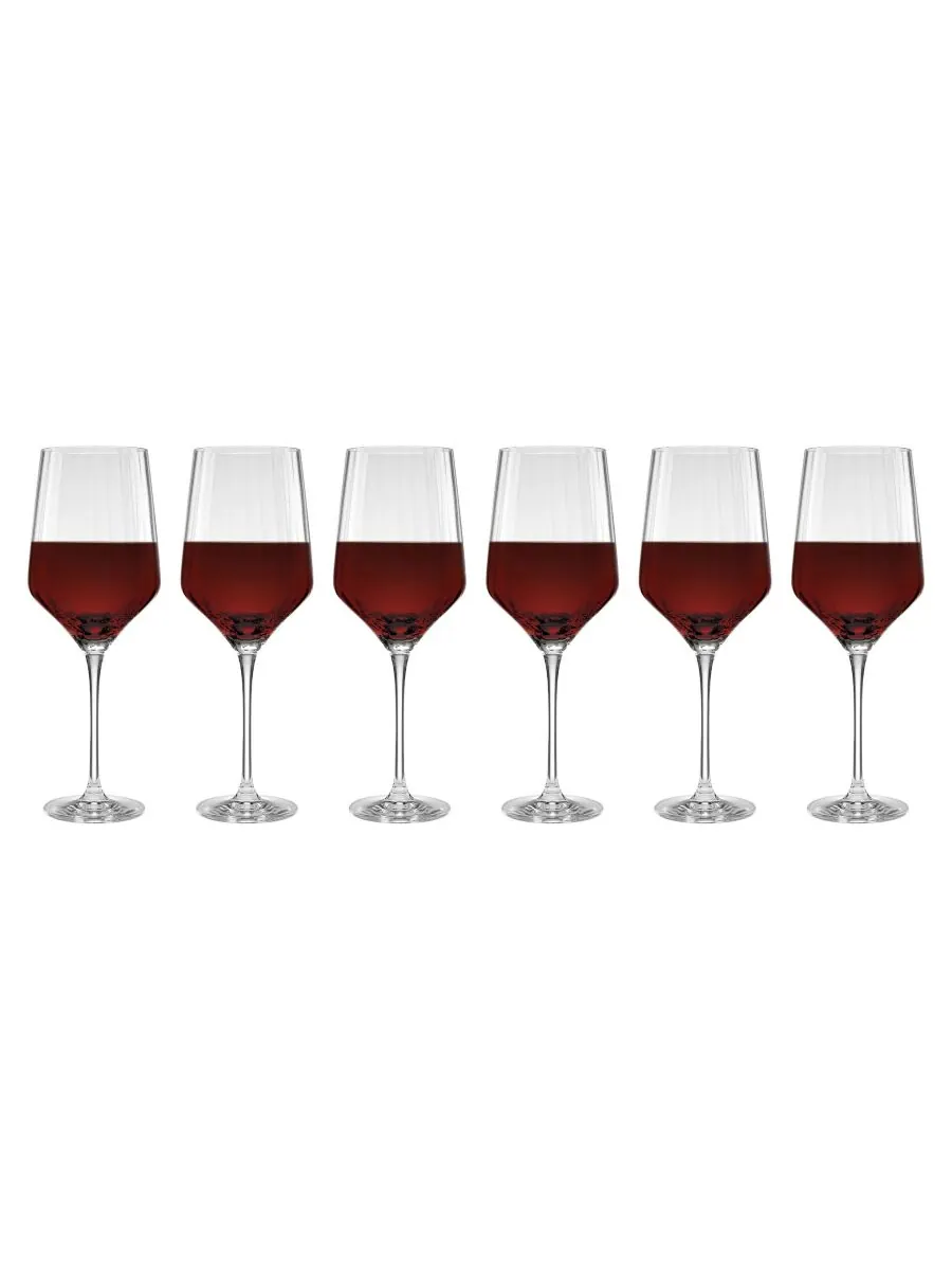 Набор из 6 бокалов для вина Tuscany Classics Angled Optic Lenox — изображение 4 из 4, прозрачный