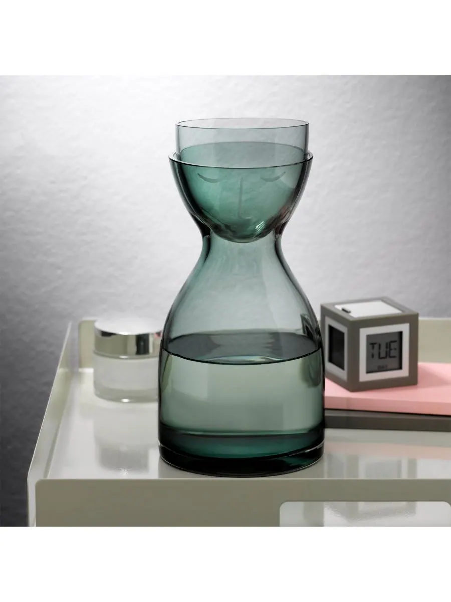 Графин «Мистер и миссис Ночь», короткий Nude Glass — изображение 2 из 4, зеленый