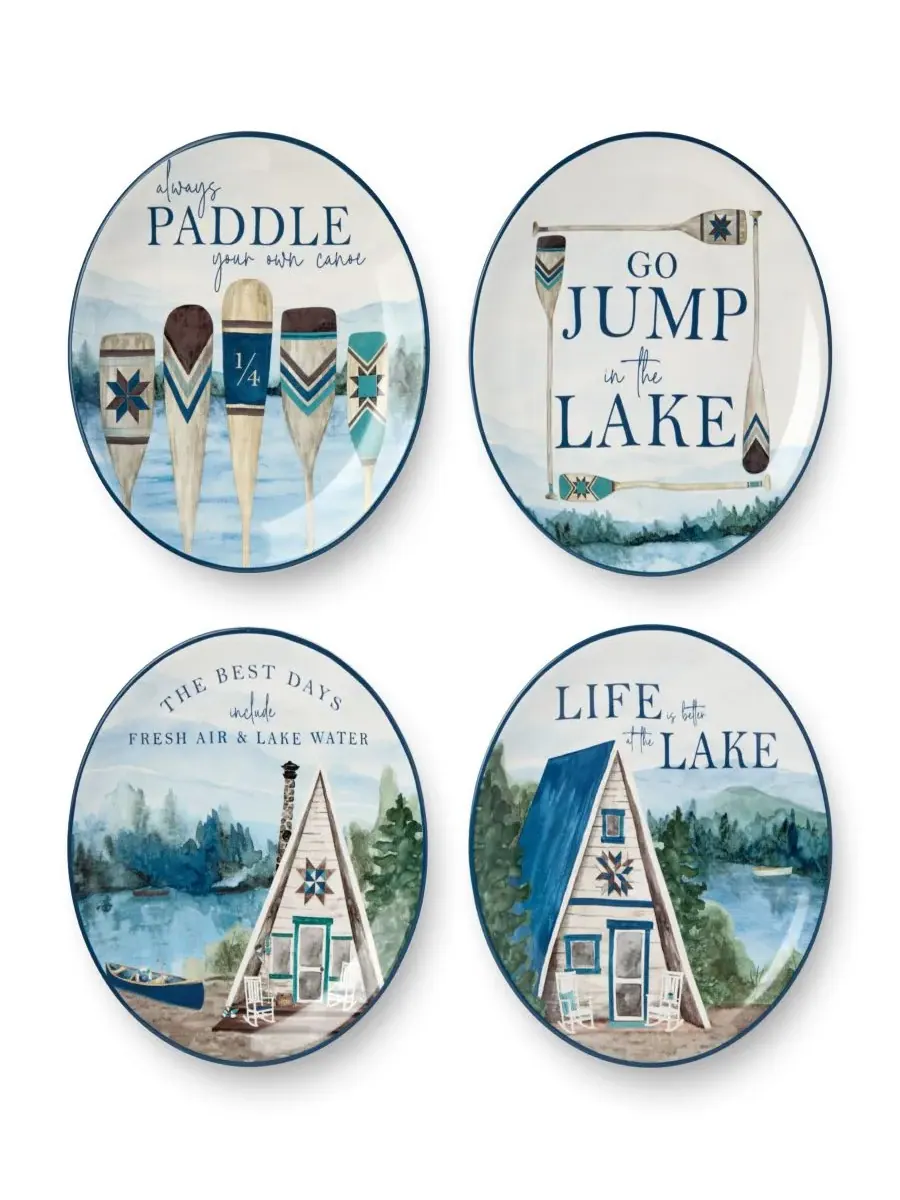 Набор салатных тарелок Wake At The Lake (4 предмета), на 4 персоны Certified International — изображение 1 из 7, мульти