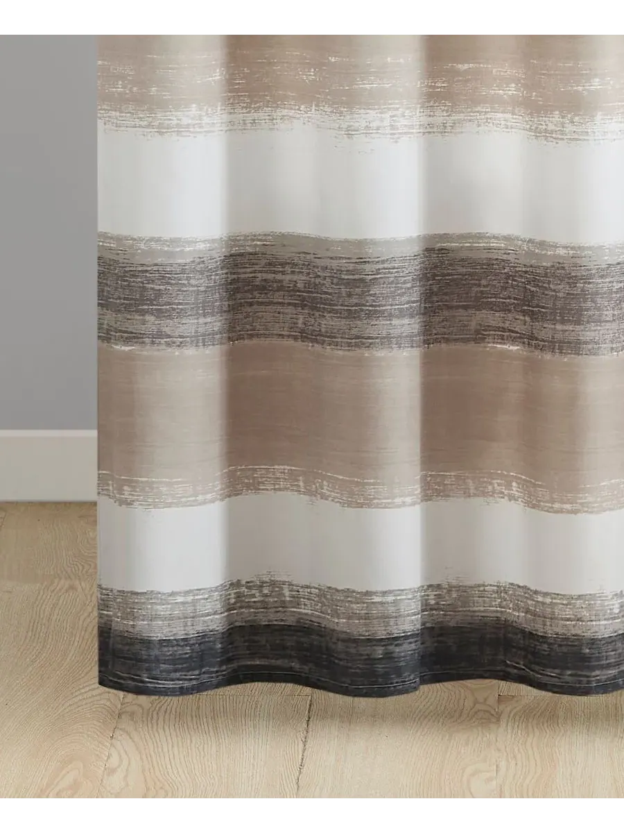 Шторка для душа Saben в полоску, 183 см x 183 см Madison Park Essentials — изображение 4 из 8, черный