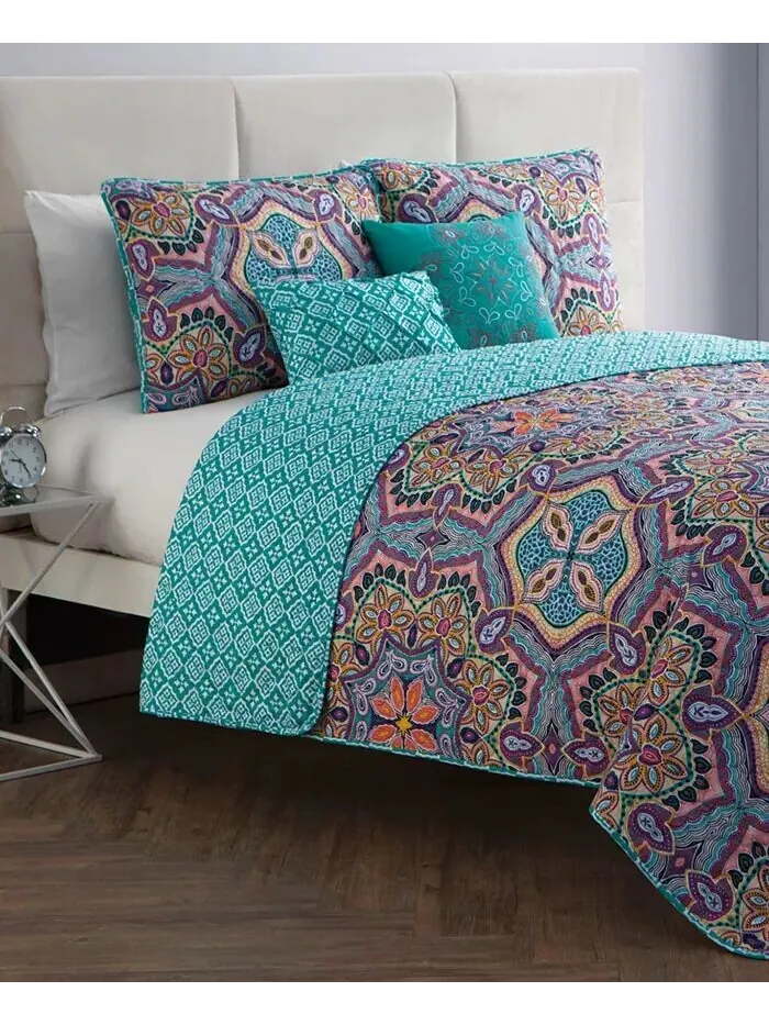 Коллекция двусторонних одеял Yara VCNY Home — изображение 3 из 6, голубой