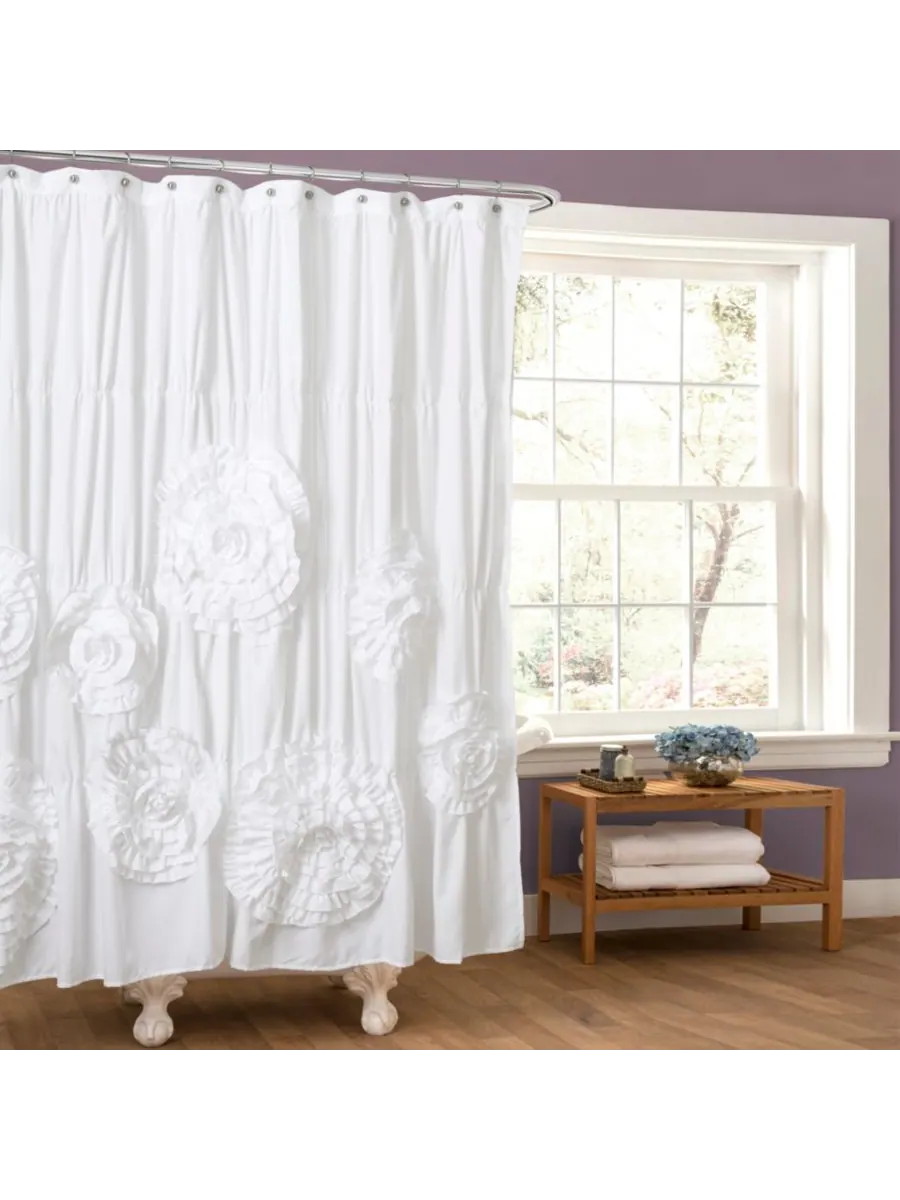 Шторка для душа Serena, 72" x 72" Lush Décor — изображение 1 из 1, белый
