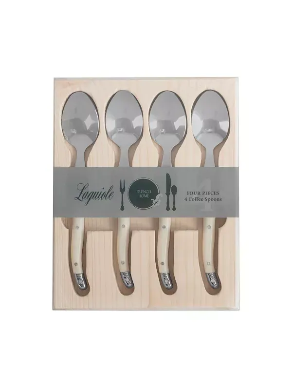 Кофейные ложки Laguiole, набор из 4 шт. French Home — изображение 4 из 4, белый