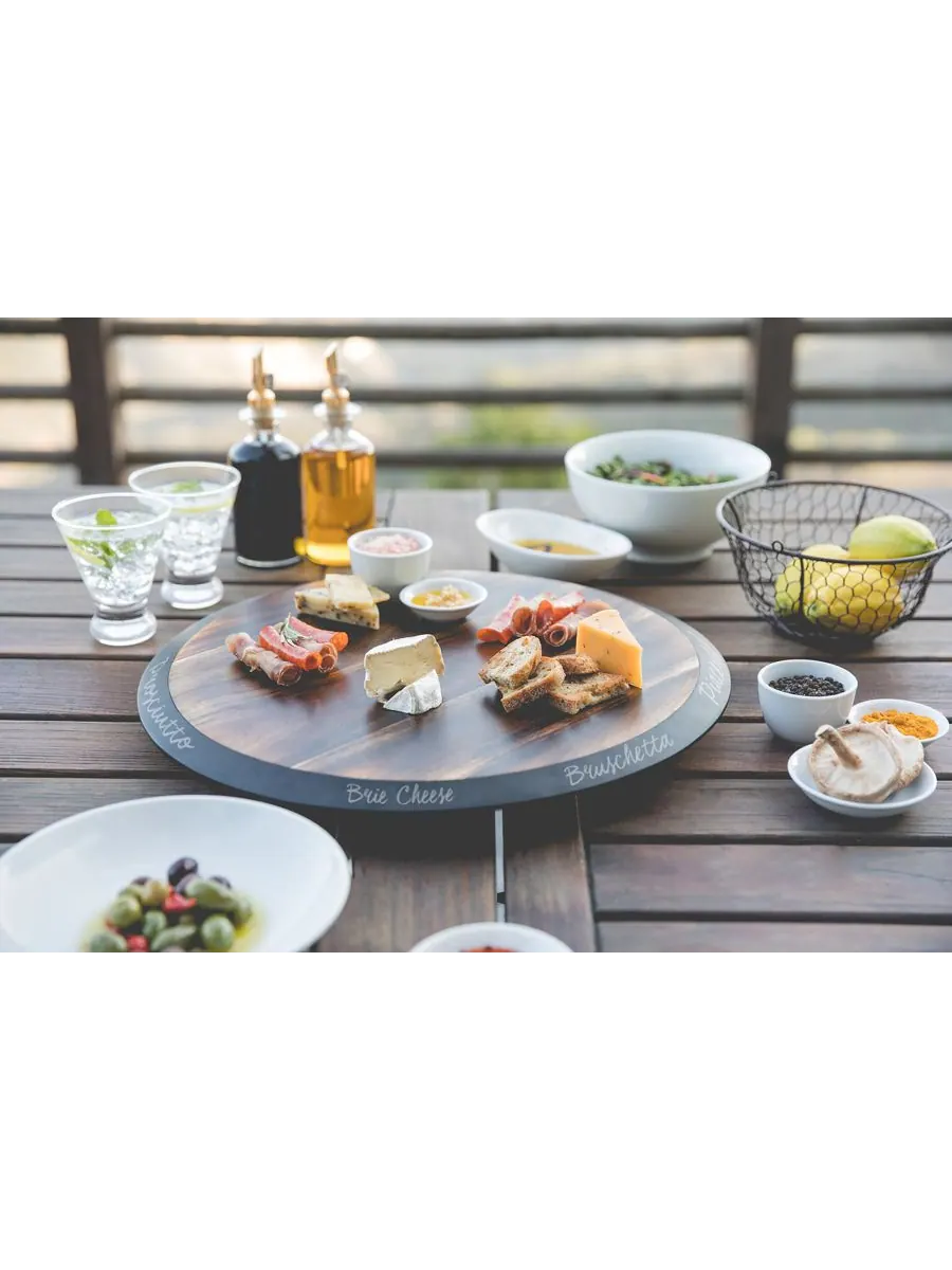 Поднос для сервировки Toscana от Lazy Susan Picnic Time — изображение 4 из 7, коричневый