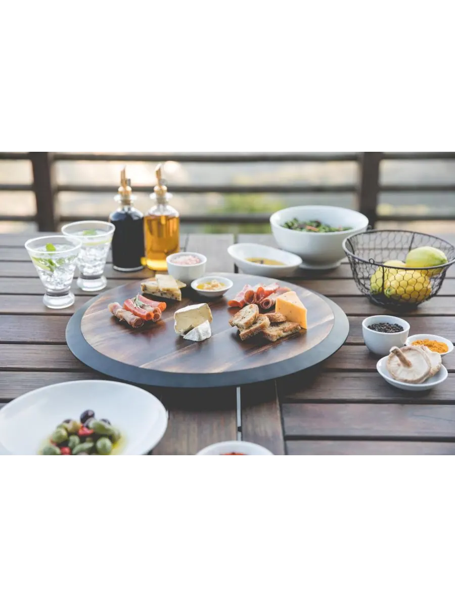 Поднос для сервировки Toscana от Lazy Susan Picnic Time — изображение 6 из 7, коричневый