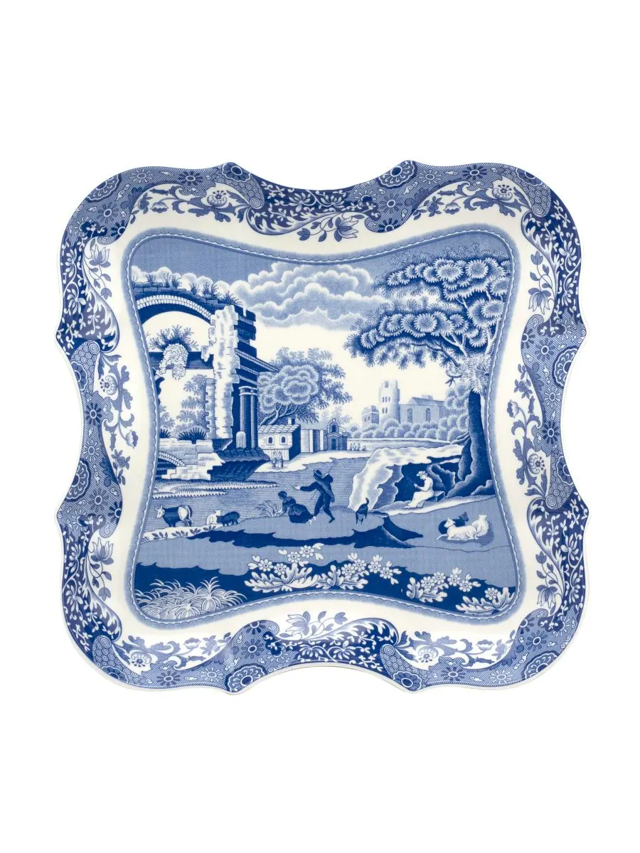 Spode Большой поднос Devonia в итальянском стиле — изображение 1 из 3, синий