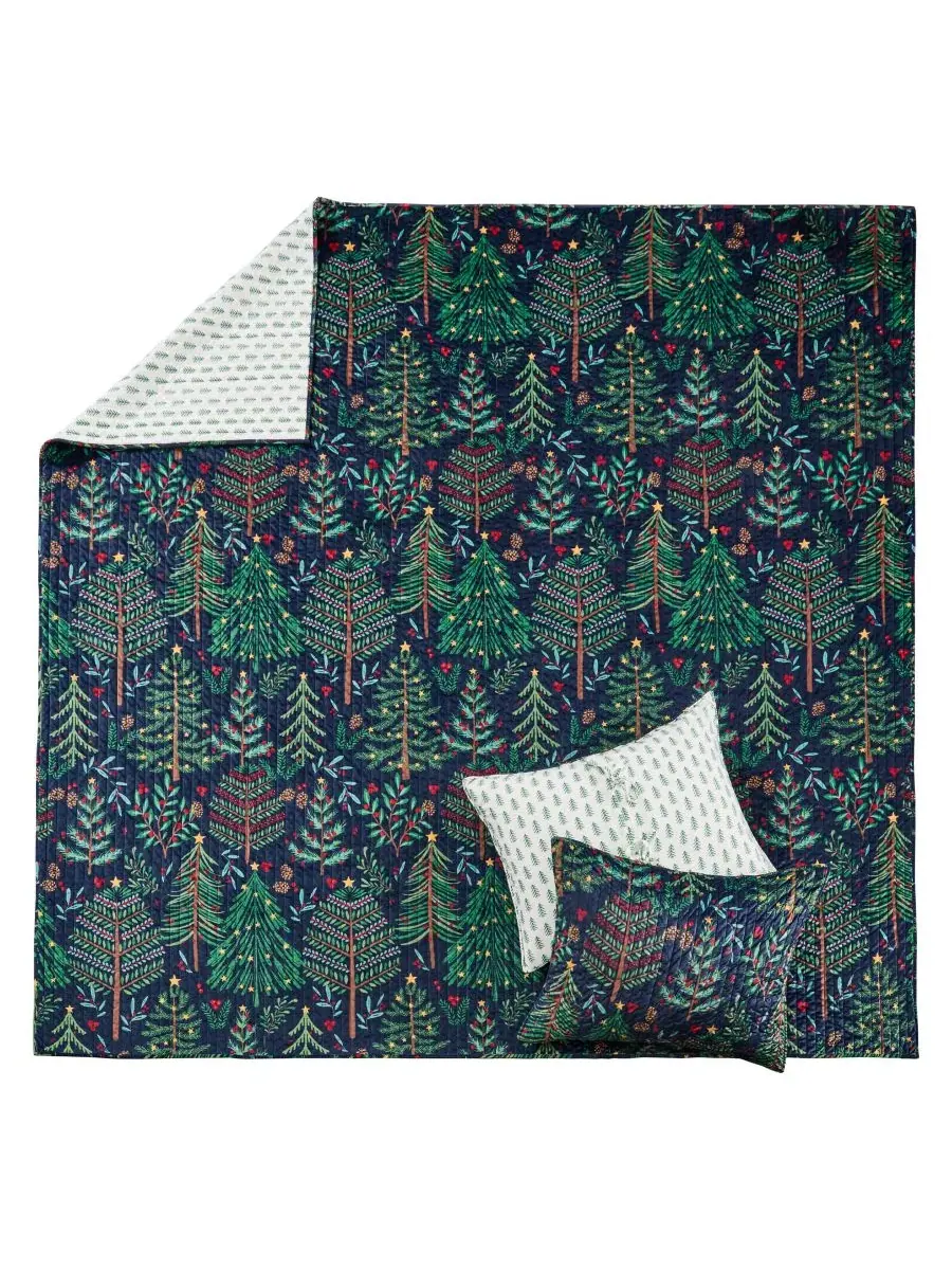 Стеганое одеяло Woodsy Wonder Reversible, Full/Queen Levtex Home — изображение 3 из 6, темно-синий