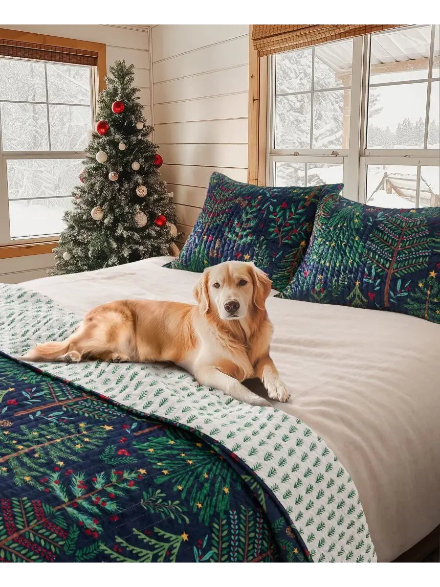Стеганое одеяло Woodsy Wonder Reversible, Full/Queen Levtex Home — изображение 5 из 6, темно-синий