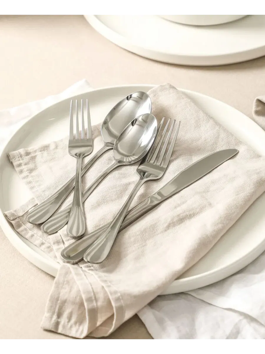 Набор столовых приборов Dining Essentials Kit 40-Pc. Stone Lain — изображение 6 из 9, белый