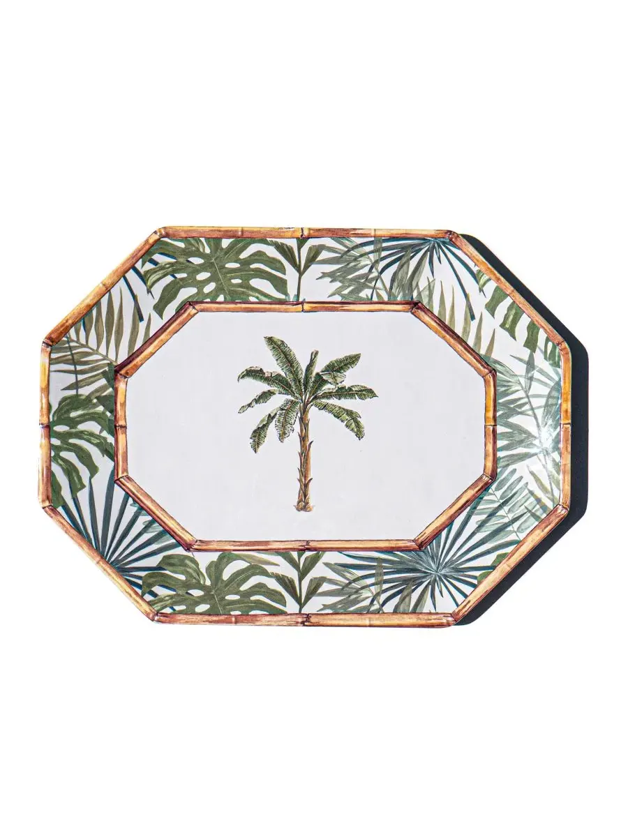 Сервировочная тарелка Rainforest Palm, 30 x 20 см Abode Homewares — изображение 1 из 5, зеленый