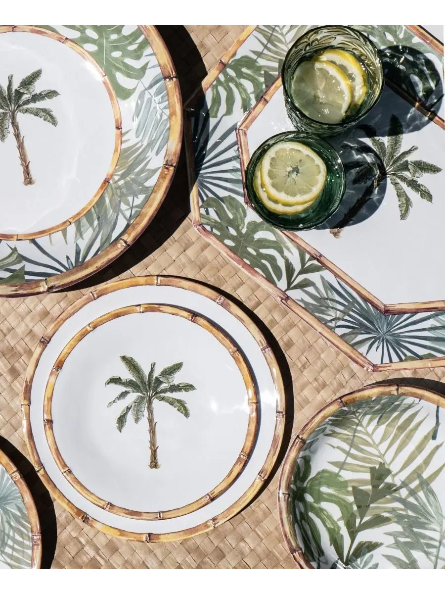 Сервировочная тарелка Rainforest Palm, 30 x 20 см Abode Homewares — изображение 4 из 5, зеленый