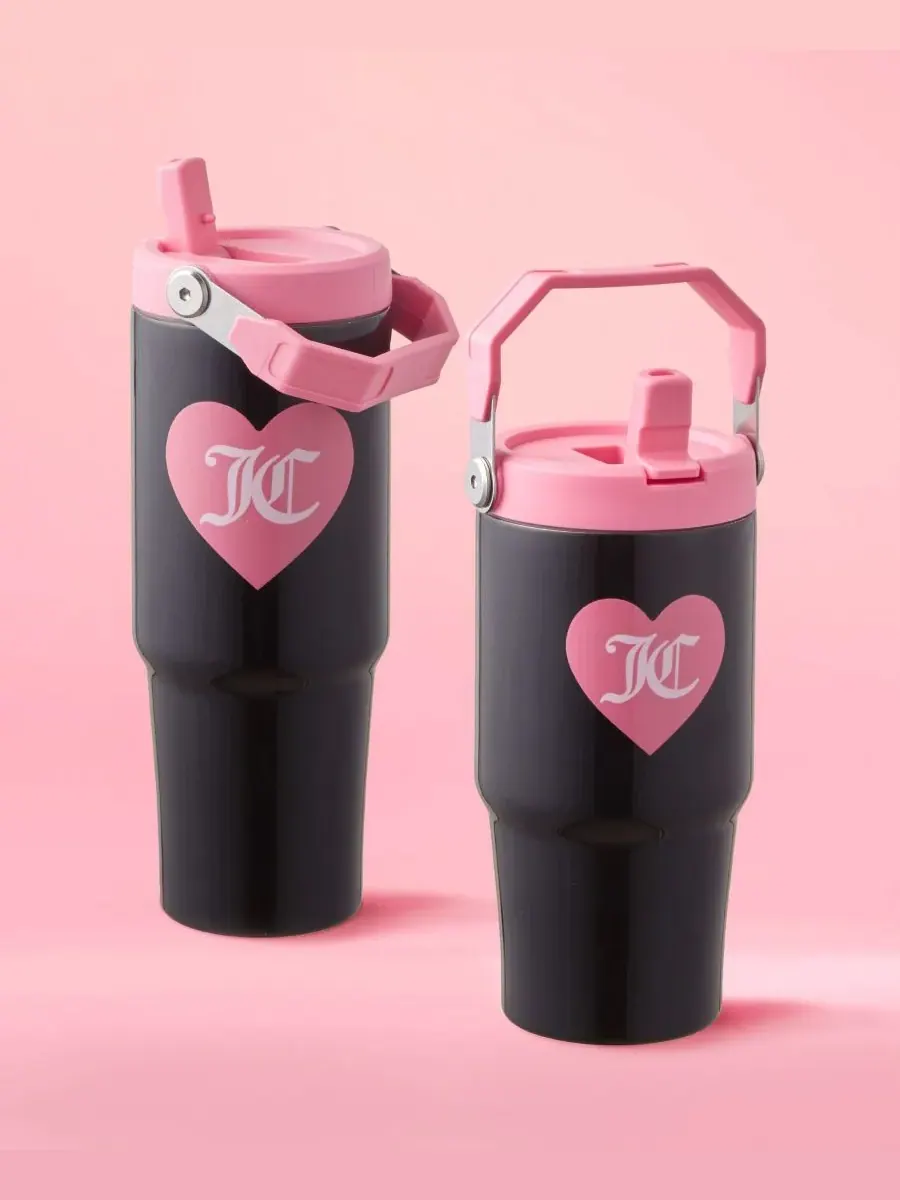 Набор из двух термокружек Flip Flow для мамы и дочки Juicy Couture — изображение 2 из 8, черный