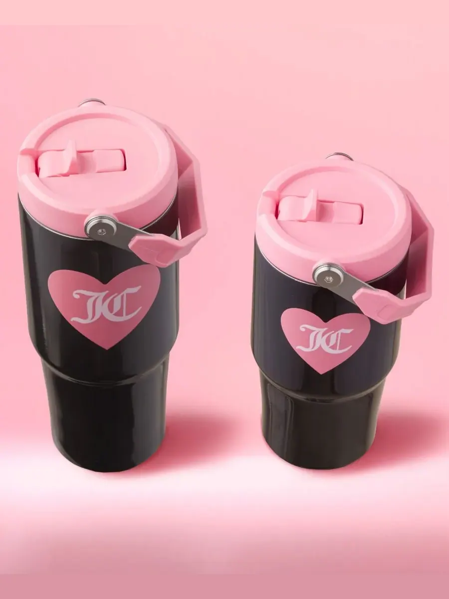 Набор из двух термокружек Flip Flow для мамы и дочки Juicy Couture — изображение 5 из 8, черный