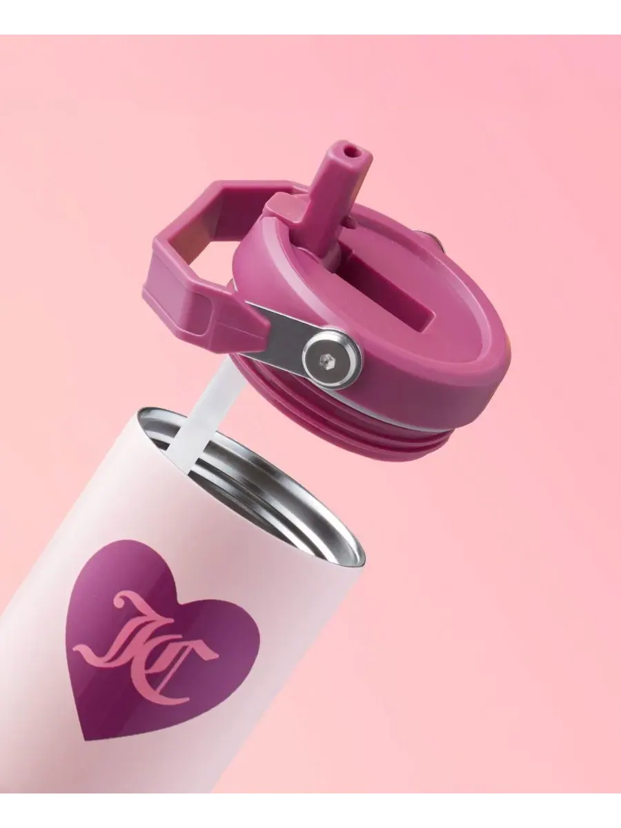 Набор из двух термокружек Flip Flow для мамы и дочки Juicy Couture — изображение 4 из 8, розовый