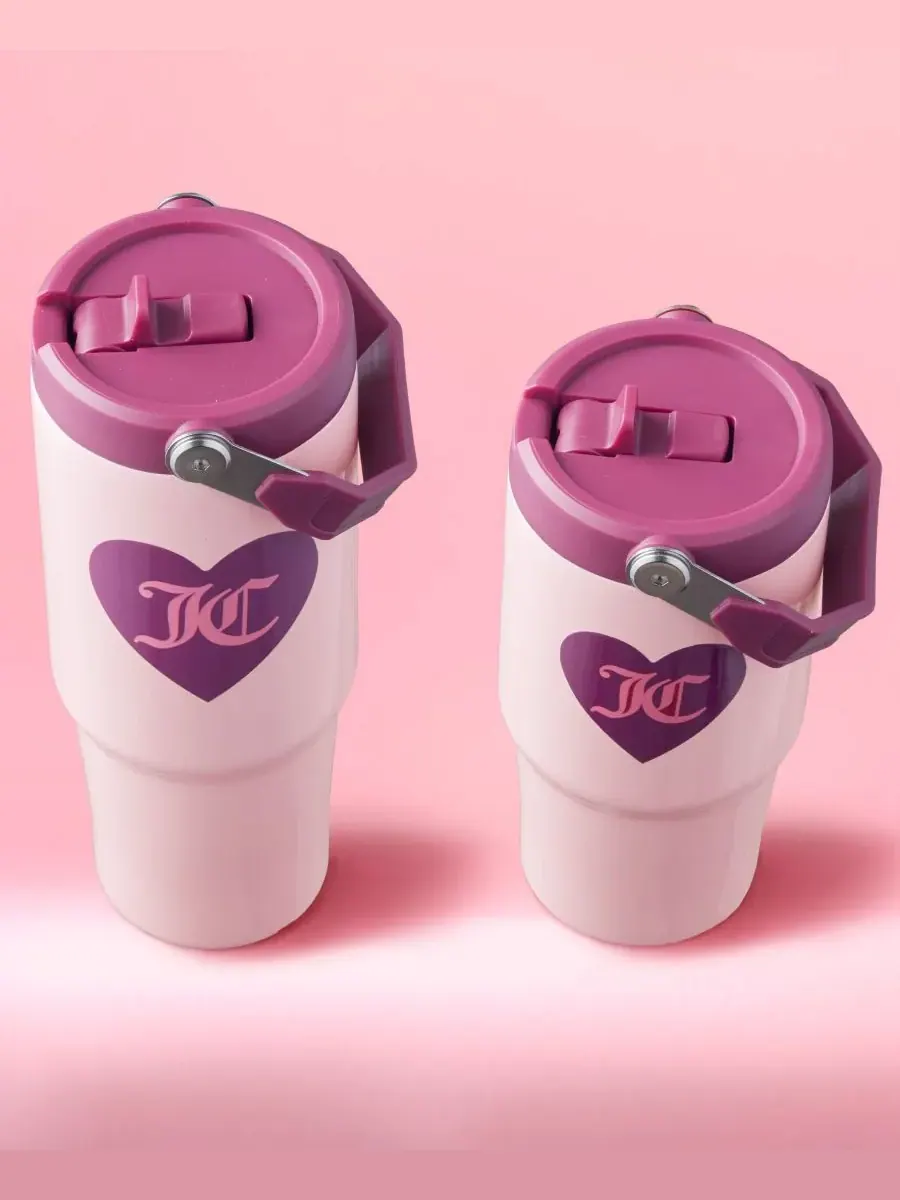 Набор из двух термокружек Flip Flow для мамы и дочки Juicy Couture — изображение 5 из 8, розовый