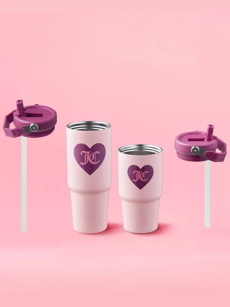 Набор из двух термокружек Flip Flow для мамы и дочки Juicy Couture — изображение 6 из 8, розовый