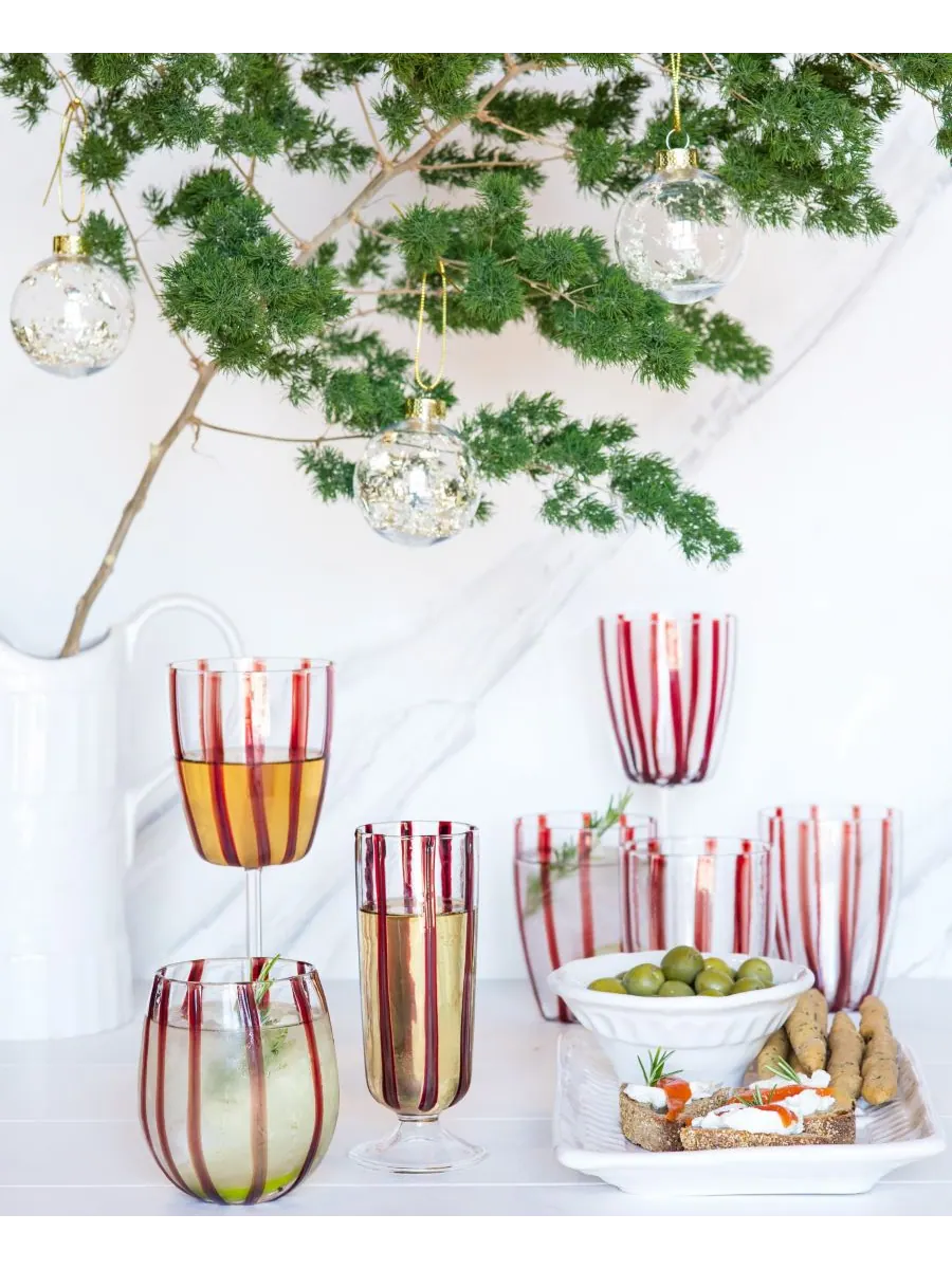 Стакан Nuovo Stripe Tall Tumbler VIETRI — изображение 3 из 3, красный